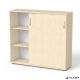 Szekrény, 3 rendező magas, tolóajtós, polcos, MAYAH "Freedom SV-13", juhar