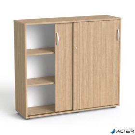   Szekrény, 3 rendező magas, tolóajtós, polcos, MAYAH "Freedom SV-13", kőris