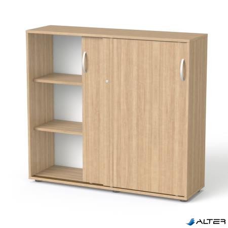 Szekrény, 3 rendező magas, tolóajtós, polcos, MAYAH "Freedom SV-13", kőris