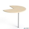Tárgyalótoldat, 270°-os, szürke fémlábbal, O 90 cm, MAYAH"Freedom SV-44", juhar