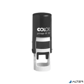   Bélyegző, kör, COLOP "Printer R12", fekete cserepárnával