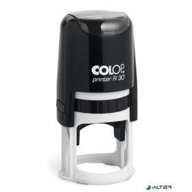   Bélyegző, kör, COLOP 'Printer R 30', kék cserepárnával