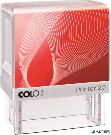 Bélyegző, COLOP "Printer IQ 20" fehér ház - fekete párnával
