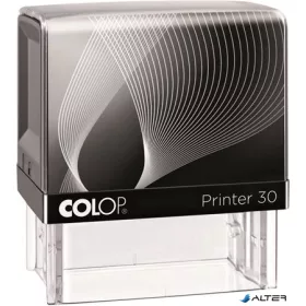   Bélyegző, COLOP "Printer IQ 30" fekete ház - fekete párnával