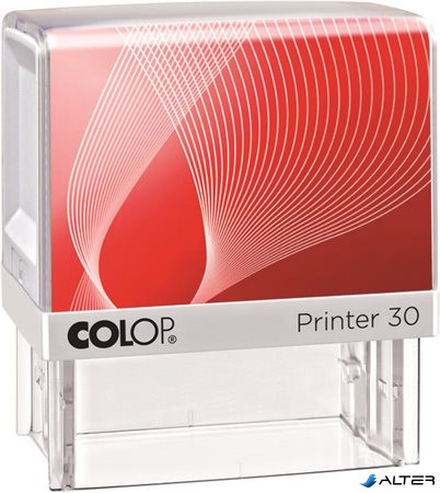 Bélyegző,  COLOP 'Printer IQ 30' fehér ház - fekete párnával