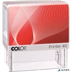   Bélyegző, COLOP "Printer IQ 40" fehér ház - fekete párnával