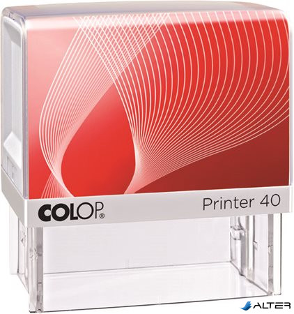 Bélyegző, COLOP "Printer IQ 40" fehér ház - fekete párnával