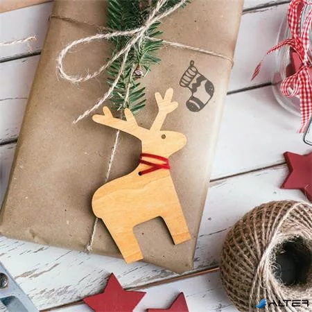 Bélyegző, kirakós, 10 motívummal, 'Nio Karácsony', fehér ház, fekete párnával