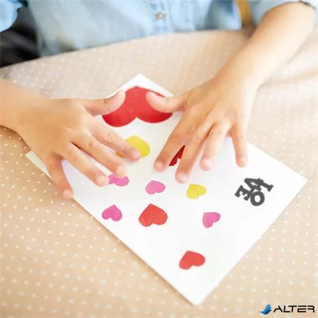 Bélyegző, kirakós, 10 motívummal, 'Nio Szerelem', fehér ház, fekete párnával