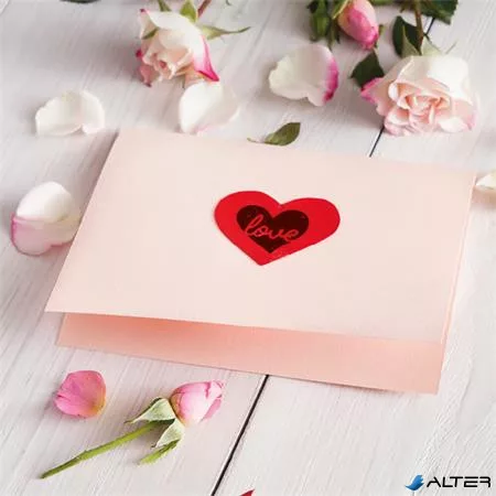 Bélyegző, kirakós, 10 motívummal, 'Nio Szerelem', fehér ház, fekete párnával