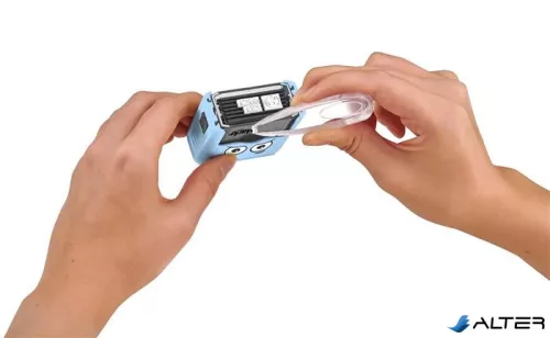 Bélyegző textilhez, kirakós COLOP 'Marky', kék ház, fekete párnával