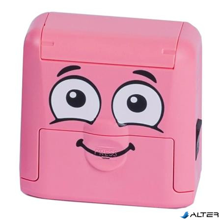 Bélyegző textilhez, kirakós COLOP "Marky", pink ház, fekete párnával