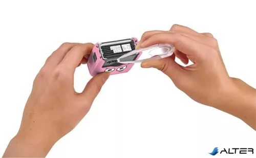 Bélyegző textilhez, kirakós COLOP 'Marky', pink ház, fekete párnával