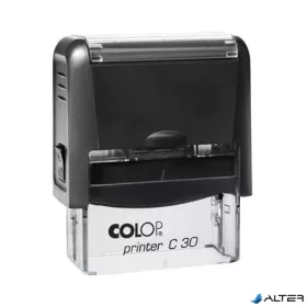   Bélyegző, COLOP "Printer C 30", fekete cserepárnával