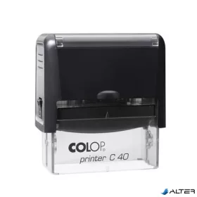  Bélyegző, COLOP "Printer C 40", fekete cserepárnával