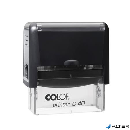 Bélyegző, COLOP 'Printer C 40', fekete cserepárnával