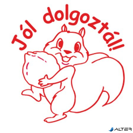 Bélyegző, motivációs, Jól dolgoztál!, COLOP "N43-kék", piros