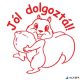 Bélyegző, motivációs, Jól dolgoztál!, COLOP "N43-kék", piros