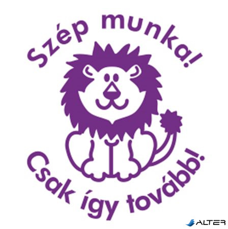 Bélyegző, motivációs, Szép munka! Csak így tovább!, COLOP "N43-kék", lila