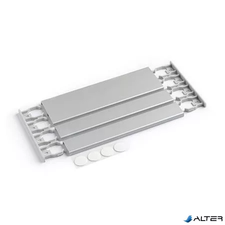 Információs tábla, alumínium, 2 soros, fali, ANTRA