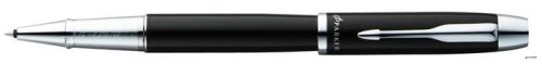 Rollertoll, 0,5 mm, ezüst színű klip, fekete tolltest, PARKER "IM Royal", fekete