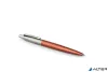Golyóstoll, 0,7 mm, ezüst színű klip, Chelsea narancssárga tolltest, PARKER "Royal Jotter", kék
