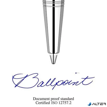 Golyóstoll, 0,7 mm, ezüst színű klip, Chelsea narancssárga tolltest, PARKER "Royal Jotter", kék
