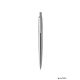 Nyomósirón, 0,5 mm, ezüst színű klip, PARKER "Royal Jotter", rozsdamentes acél