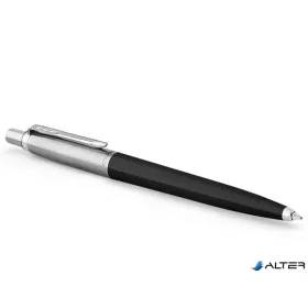   Golyóstoll, 0,7 mm, ezüst színű klip, fekete tolltest, PARKER "Royal Jotter Originals", kék