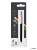 Golyóstoll, 0,7 mm, ezüst színű klip, fekete tolltest, PARKER "Royal Jotter Originals", kék