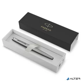   Töltőtoll, ezüst színű klip, ezüst színű tolltest, PARKER "Royal Jotter"