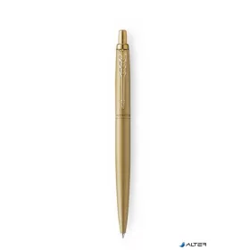   Golyóstoll, 0,7 mm, nyomógombos, arany színű klip, arany tolltest, PARKER, "Royal Jotter XL", kék