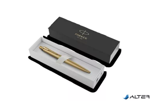 Golyóstoll, 0,7 mm, nyomógombos, arany színű klip, arany tolltest, PARKER, "Royal Jotter XL", kék