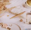 Golyóstoll, 0,7 mm, nyomógombos, arany színű klip, arany tolltest, PARKER, "Royal Jotter XL", kék