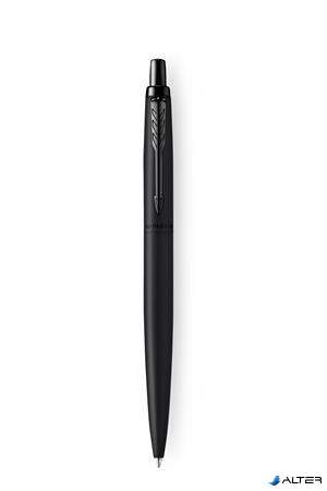 Golyóstoll, 0,7 mm, nyomógombos, fekete színű klip, matt fekete tolltest, PARKER, "Royal Jotter XL", kék