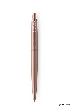 Golyóstoll, 0,7 mm, nyomógombos, rózsaszín klip, rózsaszín tolltest, PARKER, "Royal Jotter XL", kék