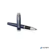 Rollertoll, 0,5 mm, ezüst színű klip, kék tolltest, PARKER 'IM Royal', kék