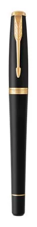 Töltőtoll, arany színű klip, matt fekete színű tolltest, PARKER "Royal Urban Twist"