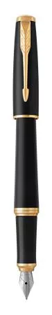 Töltőtoll, arany színű klip, matt fekete színű tolltest, PARKER "Royal Urban Twist"