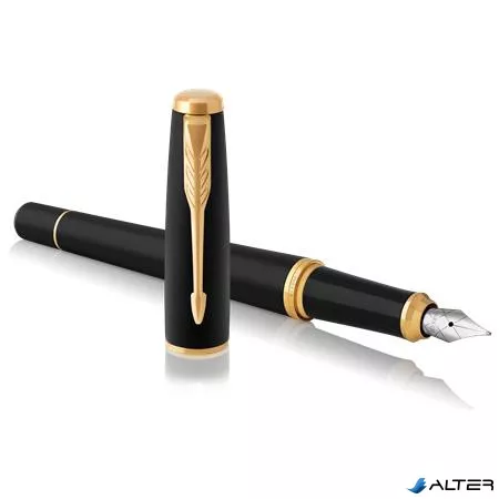 Töltőtoll, arany színű klip, matt fekete színű tolltest, PARKER "Royal Urban Twist"
