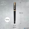 Töltőtoll, arany színű klip, matt fekete színű tolltest, PARKER 'Royal Urban Twist'