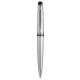 Golyóstoll, 0,7 mm, csiszolt fém tolltest, ezüst klip, WATERMAN "Expert III", kék