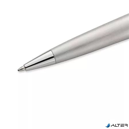 Golyóstoll, 0,7 mm, csiszolt fém tolltest, ezüst klip, WATERMAN 'Expert III', kék