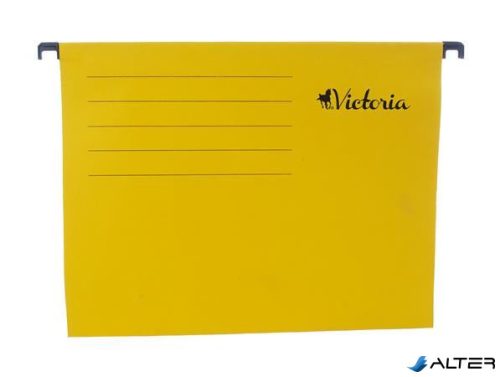 Függőmappa, karton, A4, VICTORIA, sárga