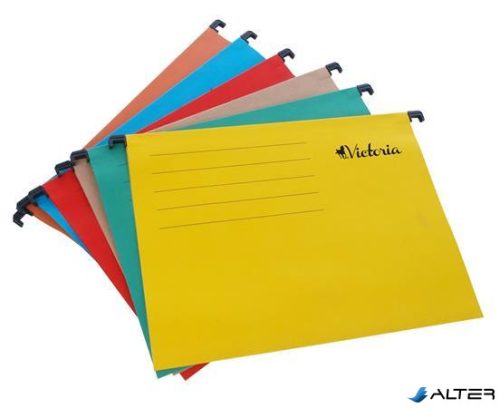 Függőmappa, karton, A4, VICTORIA, sárga