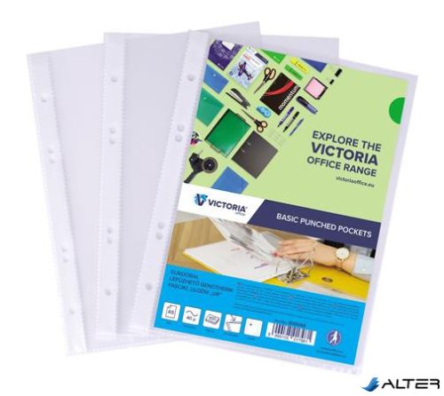 Genotherm, lefűzhető, A5, 40 mikron, víztiszta, VICTORIA OFFICE