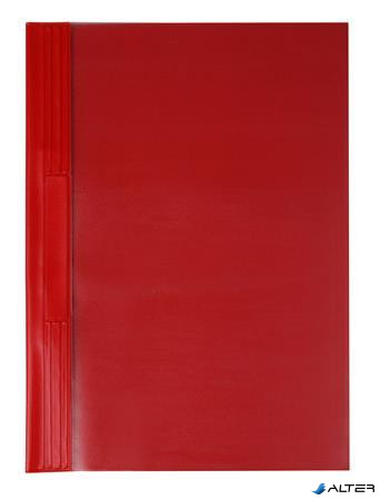 Gyorsfűző, kemény hátlappal, PVC, A4, VICTORIA OFFICE, piros