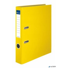   Iratrendező, 50 mm, A4, PP/karton, élvédő sínnel, VICTORIA OFFICE, "Basic", sárga