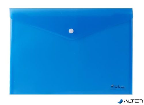 Irattartó tasak, A4, PP, patentos, VICTORIA OFFICE, kék