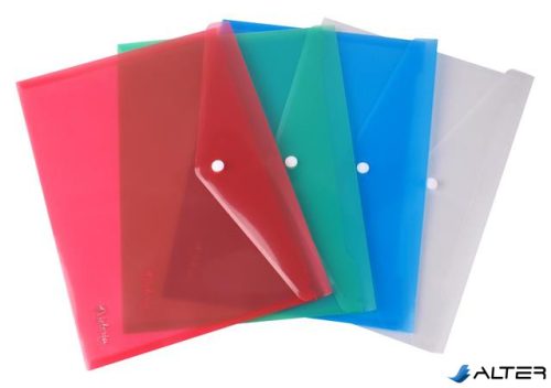 Irattartó tasak, A4, PP, patentos, VICTORIA OFFICE, kék